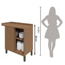 Ver imagem 7 de Balcão de Canto com 1 Porta Syrah 90cm MDF Móveis Ronipa:Castanho/Chumbo