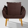 Poltrona Luxo para Recepção Sala Espera Clínica Estética:marrom - 3