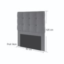 Ver imagem 3 de Cabeceira Estofada com Strass 90cm Solteiro Paris