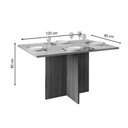 Ver imagem 7 de Conjunto: Mesa Sala Jantar Hera C/ Tampo Madeirado C/ Vidro Reto 120x90cm e 4 Cadeiras Talia Cedro/