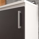 Ver imagem 4 de Gabinete de Banheiro Kit 03 Peças 45cm com Espelho e Lavatório Ref 453 Cewal - Branco/grafite