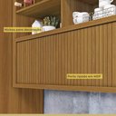 Ver imagem 4 de Cozinha Completa Modulada 6 Peças 100% MDF Imperatriz Marrom/Off White - Nesher