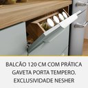 Ver imagem 7 de Cozinha Modulada 6 Peças 4 Portas 7 Gavetas Ripado Painel Ilha Marquesa 100 Mdf