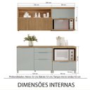 Ver imagem 3 de Cozinha Modulada 6 Peças 4 Portas 7 Gavetas Ripado Painel Ilha Marquesa 100 Mdf
