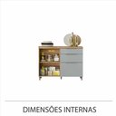Ver imagem 4 de Cozinha Modulada 6 Peças 4 Portas 7 Gavetas Ripado Painel Ilha Marquesa 100 Mdf