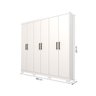 Guarda-Roupa Solteiro 6 Portas Milena Panan Móveis - Branco - 4
