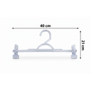 Ver imagem 2 de Kit 10 Cabide Transparente Acrílico com Presilhas para Calça