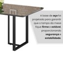 Ver imagem 7 de Mesa para Sala de Jantar Retangular 160x90cm MDF com Vidro Lunna Cinza/Preto Fosco/Grafite