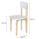 Ver imagem 6 de Escrivaninha Infantil MDF para Quarto com Cadeira Infantil Pé de Madeira Branco