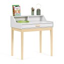Ver imagem 4 de Escrivaninha Infantil MDF para Quarto com Cadeira Infantil Pé de Madeira Branco