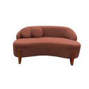 Ver imagem 3 de Namoradeira Sofá Feijão Moscou 130cm Orgânica Bouclé Terracota