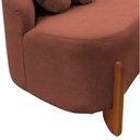 Ver imagem 7 de Namoradeira Sofá Feijão Moscou 130cm Orgânica Bouclé Terracota