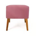 Ver imagem 1 de Puff Puf Marrocos Quadrado Suede Rosê Pés Palito Castanho