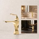 Ver imagem 1 de Torneira de Banheiro Lavabo Luxo Paris Monocomando Dourada Goldenx