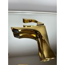 Ver imagem 7 de Torneira de Banheiro Lavabo Luxo Paris Monocomando Dourada Goldenx