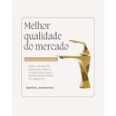 Ver imagem 7 de Torneira de Banheiro Lavabo Luxo Paris Monocomando Dourada Goldenx