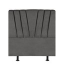 Ver imagem 1 de Cabeceira Estofada Bélgica 100cm Solteiro para Cama Colchão Box Quarto Corino Cinza - Aurora Line