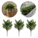 Ver imagem 6 de Kit 3 Mini Buquê Samambaia Artificial 35cm Folhas Realistas para Arranjos e Jardim Vertical