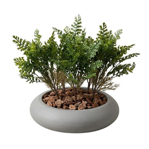 Kit 3 Mini Buquê Samambaia Artificial 35cm Folhas Realistas para Arranjos e Jardim Vertical