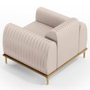 Ver mais imagens de Kit 2 Poltronas Decorativas Base Gold Molino D06 Suede C-309 Bege - Mpozenato