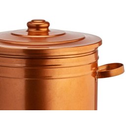 Lixeira 30 litros rose gold lata de lixo com tampa cobre - 4