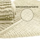 Ver imagem 5 de 2 Tapetes Passadeira Antiderrapante Bolinha 100x50cm Marfim