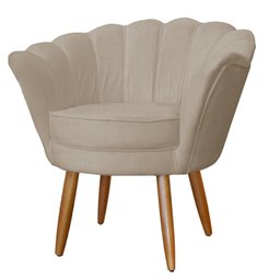 Kit Namoradeira e 1 Poltrona Pétala Decorativa Veludo Cappuccino - Montanaris Decor - 2