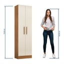 Ver mais imagens de Kit com 2 Armários Multiuso Escritório NT4045 4 Portas e Prateleiras Branco/Trend/Off White Tx