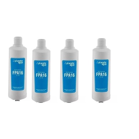 Kit 4 Un Refil Filtro Fpa16 - Purificador Água Libell, Aqua Flex, Bebedouros de Pressão Press, Press