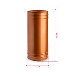 Porta guarda chuva cobre rose gold artesanal 40 x 17 cm - 3
