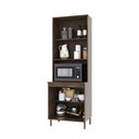 Ver imagem 3 de Torre Quente Modulada com Vidro para Forno Fidelitá Lisboa 70cm 4 Portas Noce/Off-White