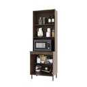 Ver imagem 3 de Torre Quente Modulada com Vidro para Forno Fidelitá Lisboa 70cm 4 Portas Noce/off-white