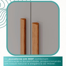 Guarda Roupas 100% Mdf 6 Portas 5 Gavetas Moscou - Mais Móveis Cinamomo/offwhite - 7