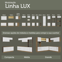 Ver mais imagens de Armário Aéreo 100 cm 1 Porta Basculante Rustic/Branco Veludo Lux Madesa