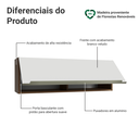 Ver imagem 3 de Armário Aéreo 100 cm 1 Porta Basculante Rustic/Branco Veludo Lux Madesa