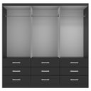 Ver imagem 3 de Guarda-roupa Casal Bergamo 6 Portas 9 Gavetas - Evidencia Móveis