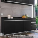 Ver imagem 4 de Tampo para Balcao 180 Cm Bp Preto Eratto Moveis
