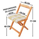 Ver imagem 5 de Conjunto Prático Mesa e 4 Cadeiras Dobrável Mel, Estofado Bar-cozinha-lazer-varanda ( Redonda )