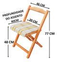 Ver imagem 5 de Conjunto Prático Mesa e 4 Cadeiras Dobrável Mel, Estofado Bar-cozinha-lazer-varanda ( Redonda )