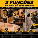 Ver imagem 6 de Furadeira e Parafusadeira de Impacto sem Fio 21V com LED, 2 Baterias Bivolt e 32 Acessórios e Maleta