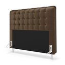 Ver imagem 2 de Kit Cabeceira Rana 195 King e Calçadeira Alpha N-029 Veludo Capuccino Aradecor