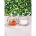 Ver imagem 2 de Combo Açucareiro + Meleira + Travessa Pearl Bolinha Wolff Transparente