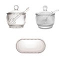Ver imagem 1 de Combo Açucareiro + Meleira + Travessa Pearl Bolinha Wolff Transparente