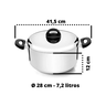 Panela Caçarola Nigro Eterna em Alumínio 28 Cm 7,2 Litros - 4