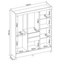 Ver imagem 4 de Guarda Roupa Munique de Casal com Pés e 8 Portas - Amendola Touch Demóbile