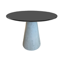 Ver imagem 1 de Mesa de Jantar Cone Cimento Queimado 70cm Tampo Laqueado - Preto