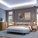 Ver imagem 2 de Mesa de Cabeceira 2 Gavetas Angra Rimo Carvalho/off White