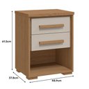 Ver imagem 5 de Mesa de Cabeceira 2 Gavetas Angra Rimo Carvalho/off White