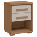 Ver imagem 1 de Mesa de Cabeceira 2 Gavetas Angra Rimo Carvalho/off White