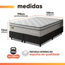 Ver imagem 3 de Cama Box Colchão Queen Ortopédico D33 158x198x72cm Minotauro Hellen - Suporta até 120 kg por